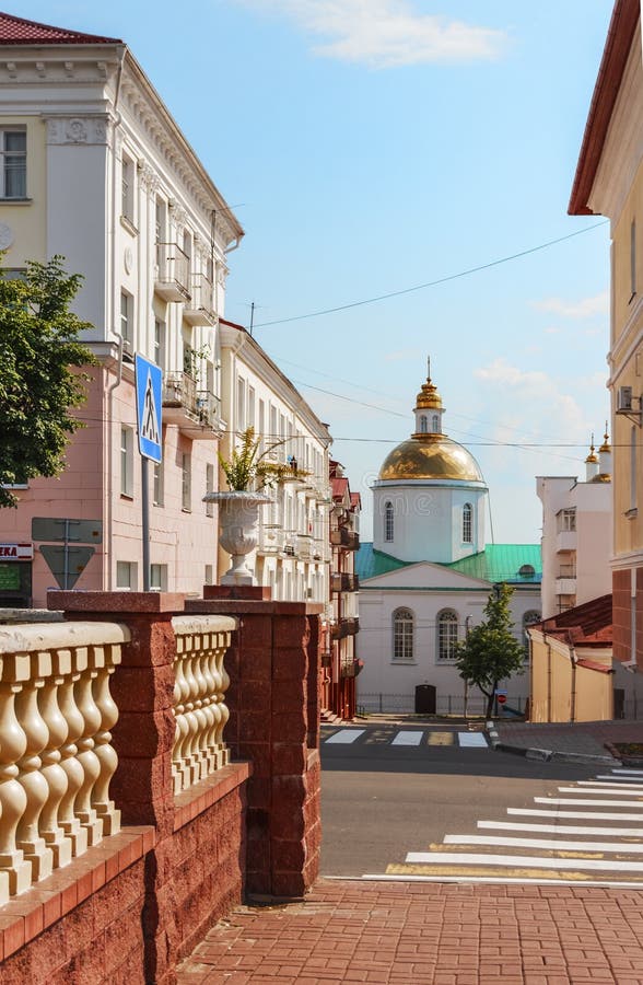Vieille rue de ville. Polotsk. image stock Vieille rue de ville. Polotsk. image stock