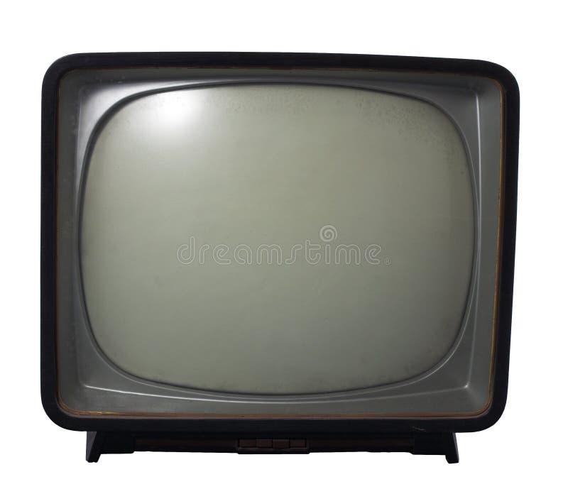 Old TV with black and white screen. Television concept. Old TV with black and white screen. Television concept