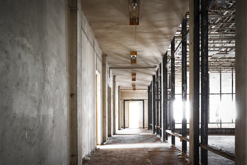 Une vieille usine la partie intérieure d'un bâtiment