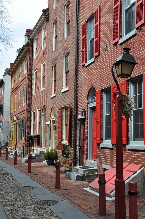 Vieille ville de Philadelphie, maisons de luxes photographie stock libre de droits Vieille ville de Philadelphie, maisons de luxes photographie stock libre de droits