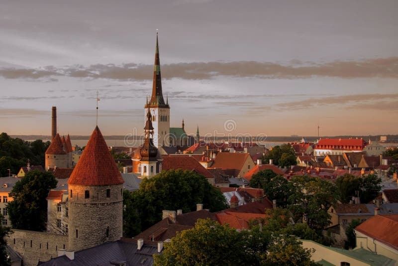 Red roofs of medieval buildings in the old town of Tallinn (Estonia). Red roofs of medieval buildings in the old town of Tallinn (Estonia)