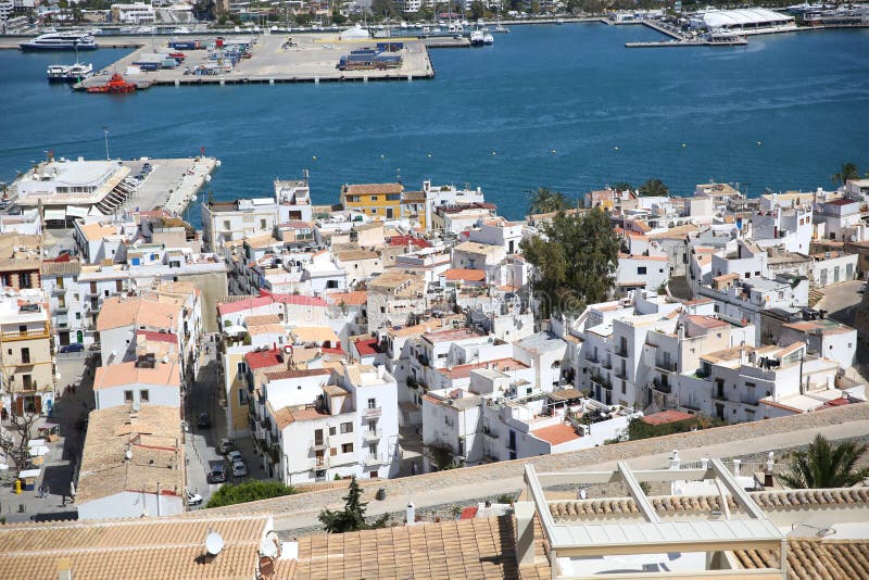 Vieille ville de ville d'Ibiza photo libre de droits Vieille ville de ville d'Ibiza photo libre de droits