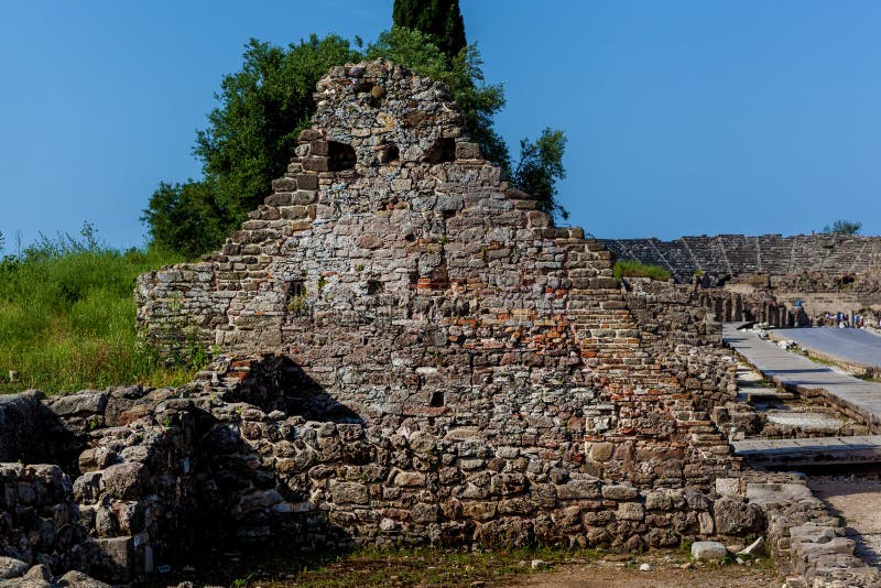 Vieilles ruines de la ville de la Turquie latérale photo stock Vieilles ruines de la ville de la Turquie latérale photo stock