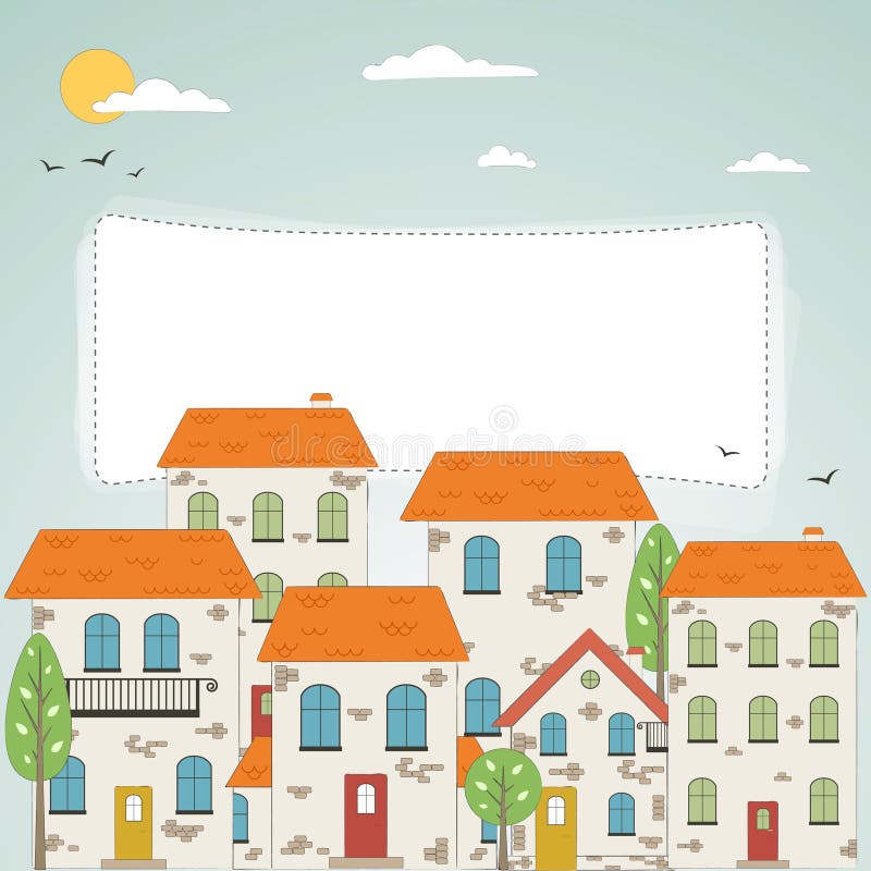 Fondo de ciudad antigua libre illustration