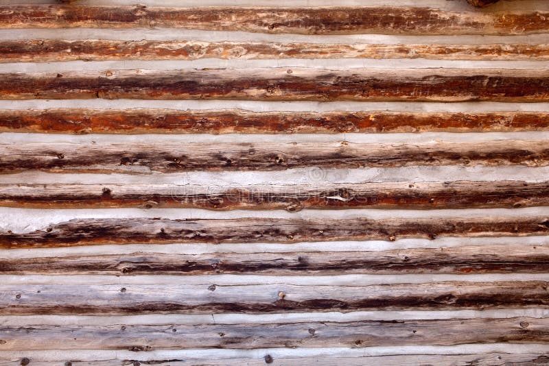 Viejo fondo de madera de la pared de la cabina de registro imagenes de archivo Viejo fondo de madera de la pared de la cabina de registro imagenes de archivo