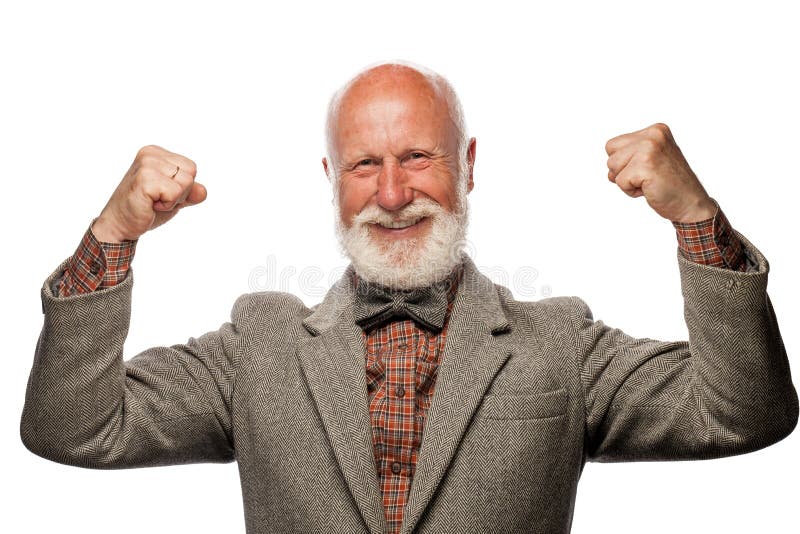 Viejo hombre con una barba grande y una sonrisa fotos de archivo Viejo hombre con una barba grande y una sonrisa fotos de archivo