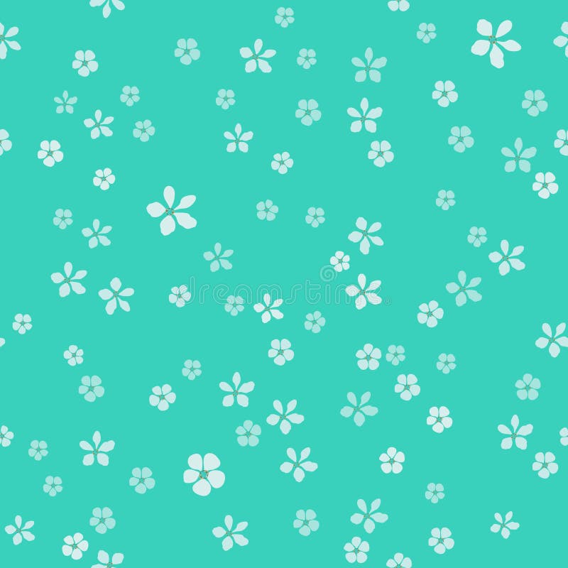 Viele kleinen weißen Blumen mit Goldkern Luxustürkishintergrund vektor abbildung Viele kleinen weißen Blumen mit Goldkern Luxustürkishintergrund vektor abbildung
