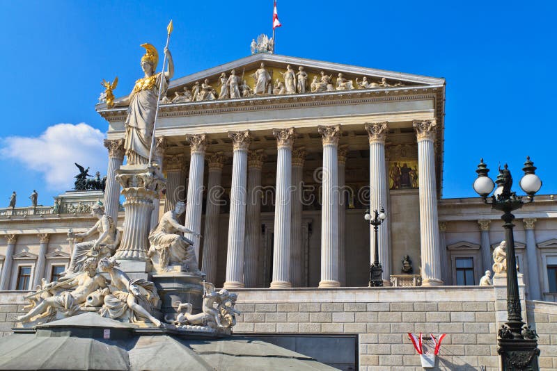 Viena - edifício austríaco do parlamento foto de stock Viena - edifício austríaco do parlamento foto de stock