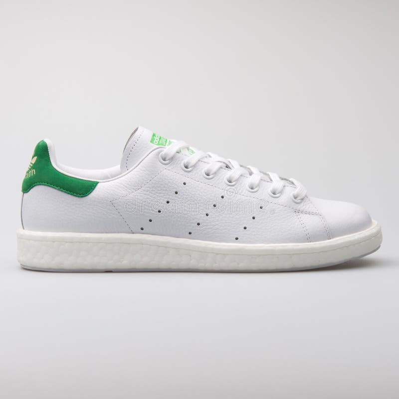 Adidas Stan Smith White And Green Sneaker Editorial Photo - Image of ...