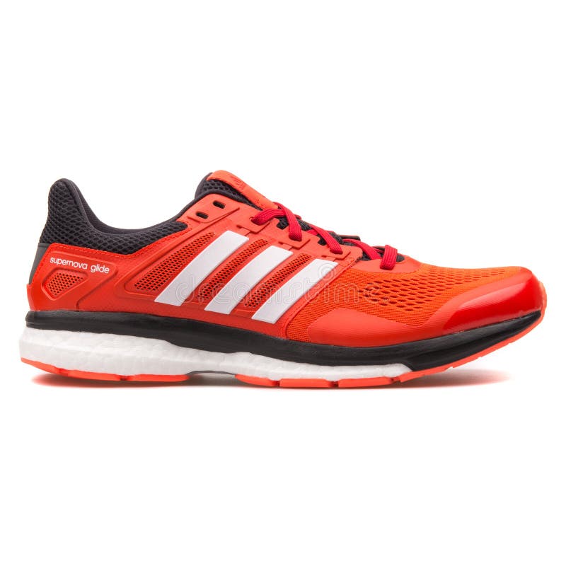 Adidas Supernova Glide 8 Red, Black And White Sneaker Editorial Stock Image  - Image of colour, life: 149298169