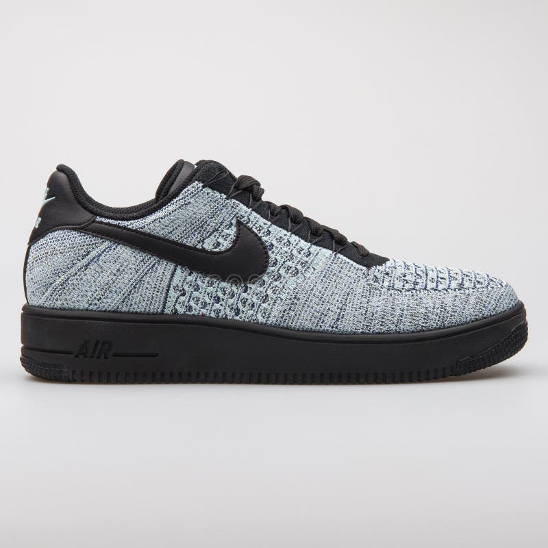 Nike Air Force 1 Ultra Flyknit Low Grey and Black Sneaker Editorial ...