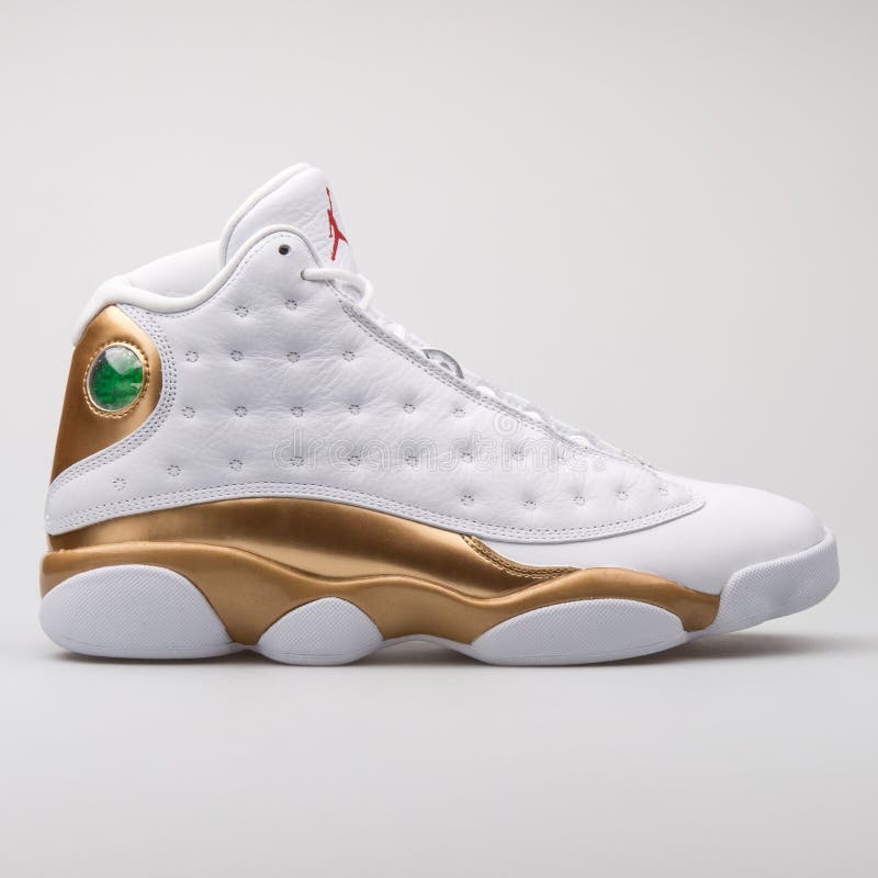 jordan 13 retro white and gold