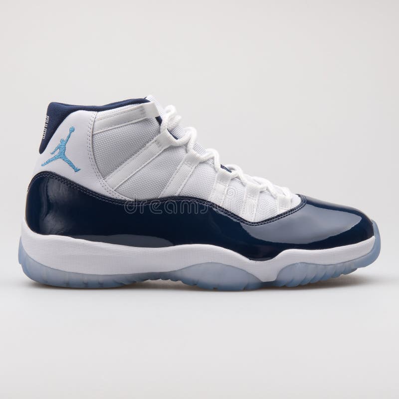 Nike Air Jordan 11 Retro White and University Blue Sneaker Editorial Stock  Image - Image of fashion, leather: 179399829