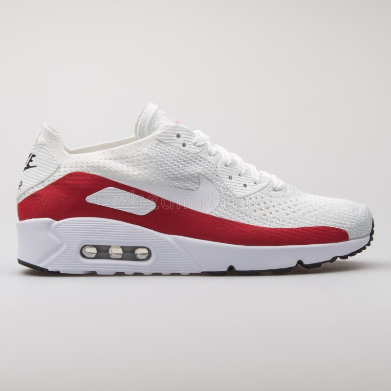 nike air max 90 ultra 2.0 flyknit white red