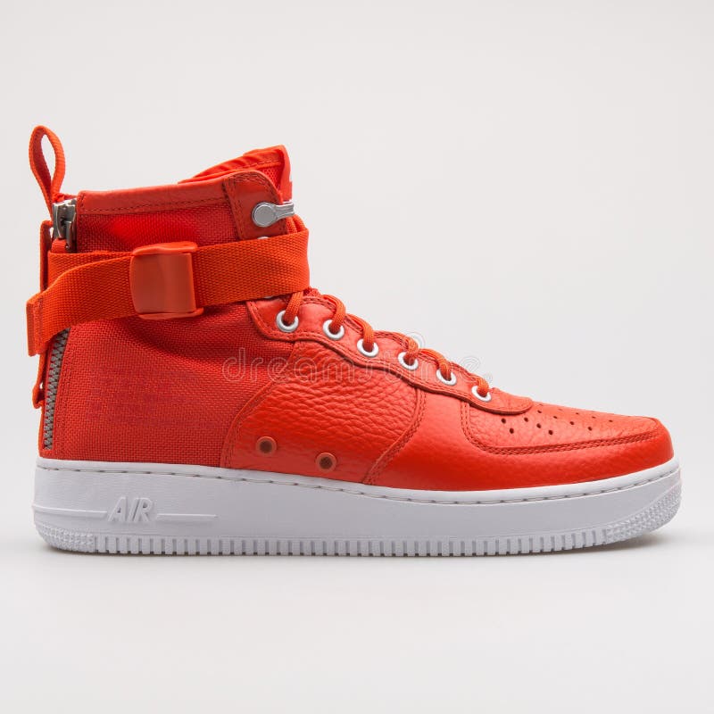 nike sf air force 1 mid team orange