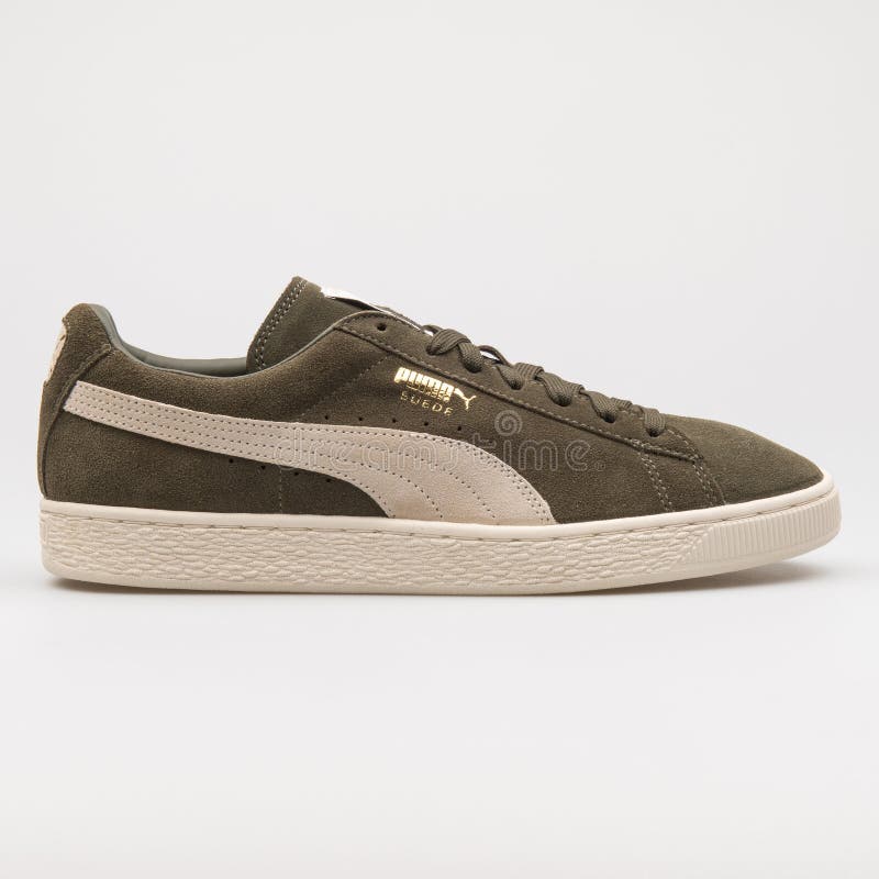 puma sneakers olive green