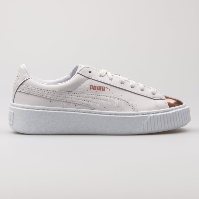 Puma Platform Metallic Rose Gold and White Sneaker Editorial Stock Photo -  Image of laces, fitness: 179128308