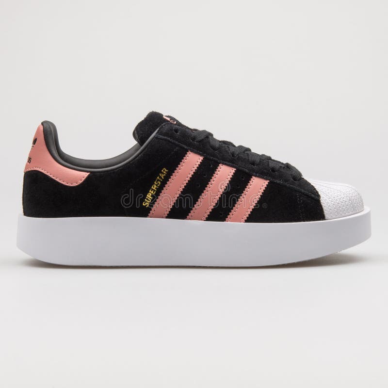 adidas superstar black and pink