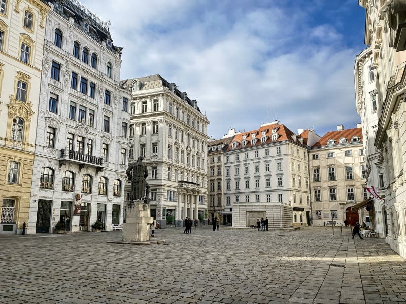 Judenplatz With Holocaust Memorial. Vienna, Austria - February 6, 2020: Judenplatz in central Vienna with Holocaust Memorial, also known as the nameless library royalty free stock photos Judenplatz With Holocaust Memorial. Vienna, Austria - February 6, 2020: Judenplatz in central Vienna with Holocaust Memorial, also known as the nameless library royalty free stock photos