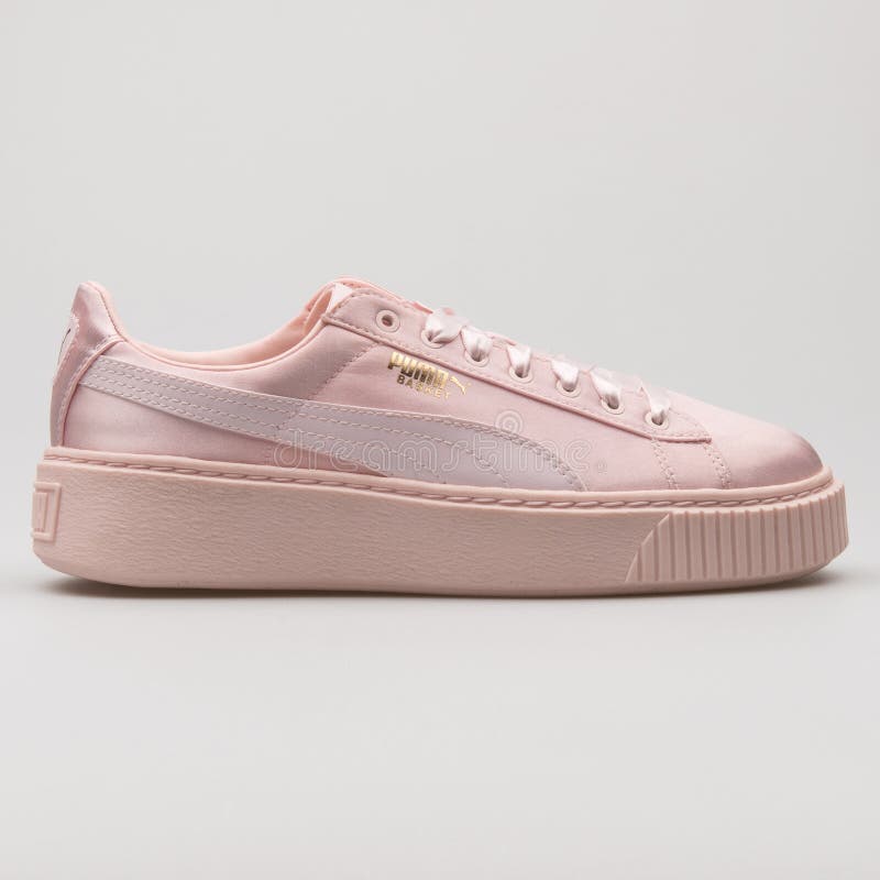 puma basket platform pink