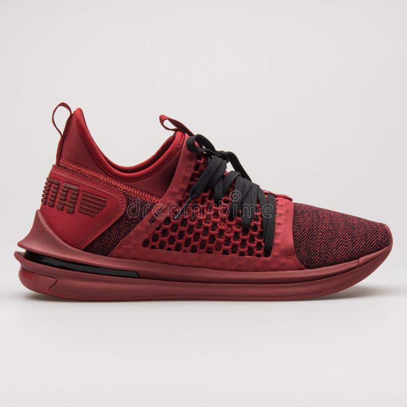 puma ignite red and black