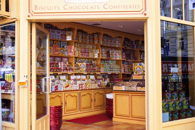 Tpical Viennese candy store royalty free stock image