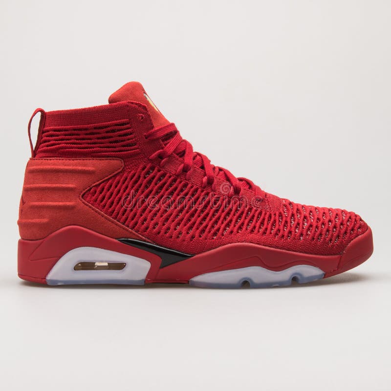 Nike Air Jordan Flyknit Elevation 23 Red Sneaker Editorial Photo - Image of sneaker, equipment: 181779921
