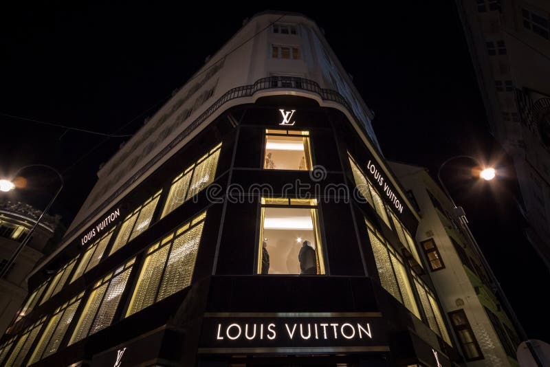 PRAGUE, CZECHIA - NOVEMBER 1, 2019: Louis Vuitton Logo On Their