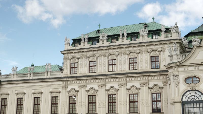 VIENNA, AUSTRIA-OCTOBER, 9, 2017: close up of belvedere palace in vienna stock images VIENNA, AUSTRIA-OCTOBER, 9, 2017: close up of belvedere palace in vienna stock images