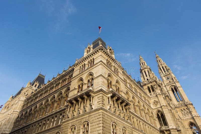 Vienna City Hall stock photo. Image of scene, hall, city 48308234