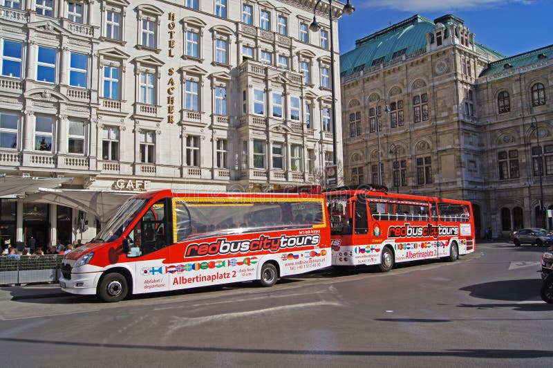 Vienna tourist Bus stop royalty free stock photo Vienna tourist Bus stop royalty free stock photo