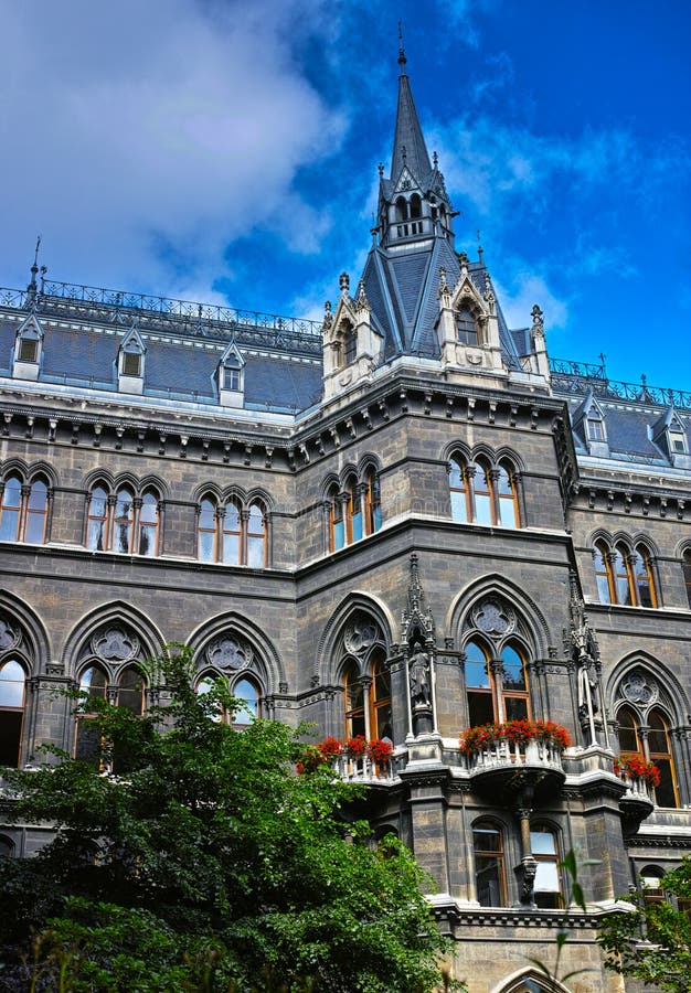Vienna town hall stock image. Image of tree, austrian 56116761