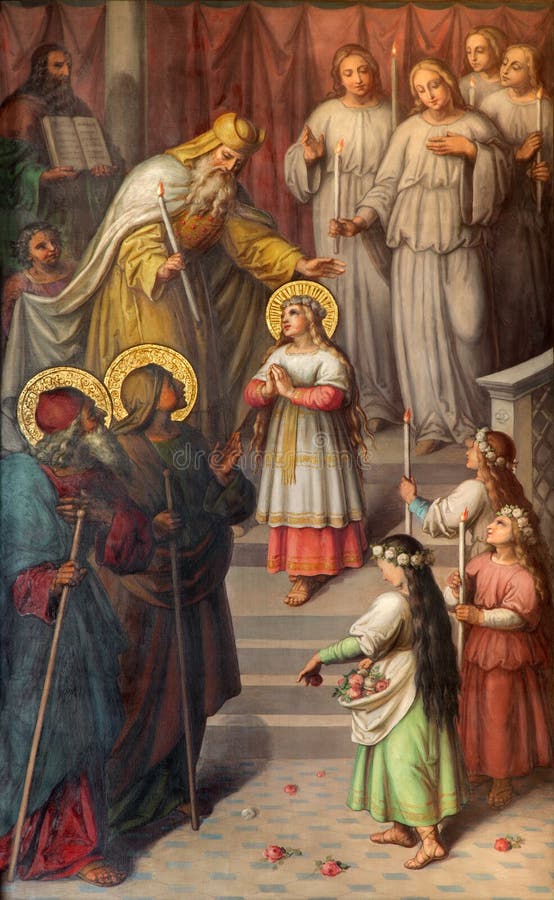 Vienne - la présentation de Vierge Marie dans le temple Peinture de 20 cent dans l'église Muttergotteskirche
