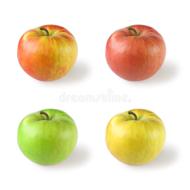 Vier appels stock afbeelding