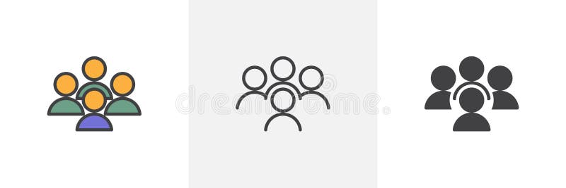 Vier mensen groeperen pictogram vector illustratie Vier mensen groeperen pictogram vector illustratie