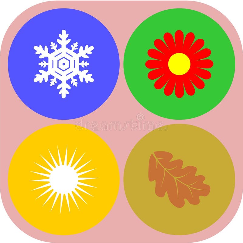 Vier seizoenencirkel vector illustratie