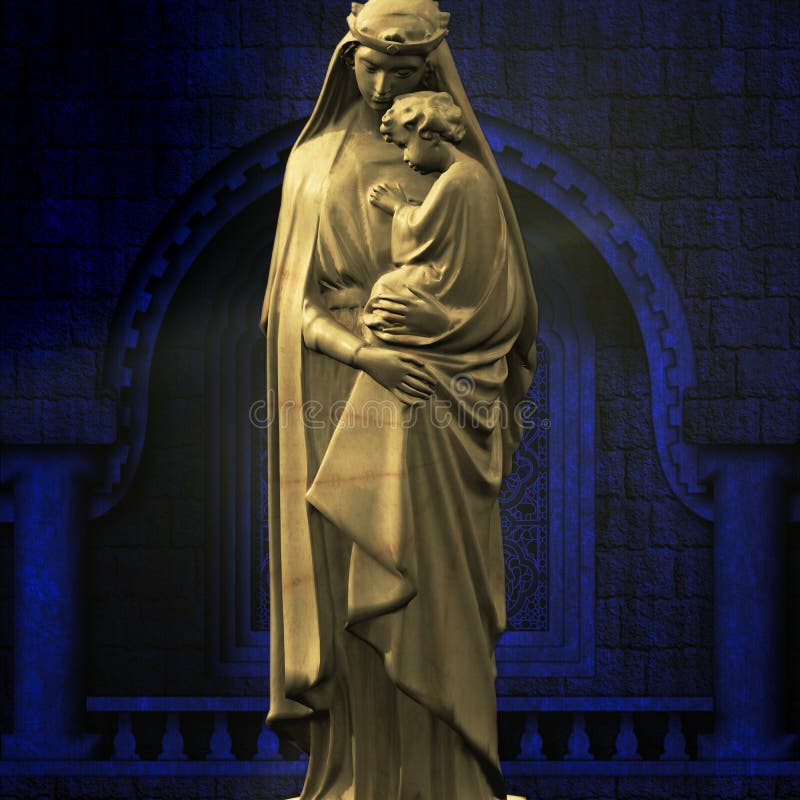 Vierge Marie avec Jésus image libre de droits Vierge Marie avec Jésus image libre de droits