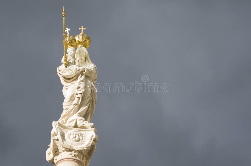 Vierge Marie et bébé Jesus Horizontal photo libre de droits Vierge Marie et bébé Jesus Horizontal photo libre de droits