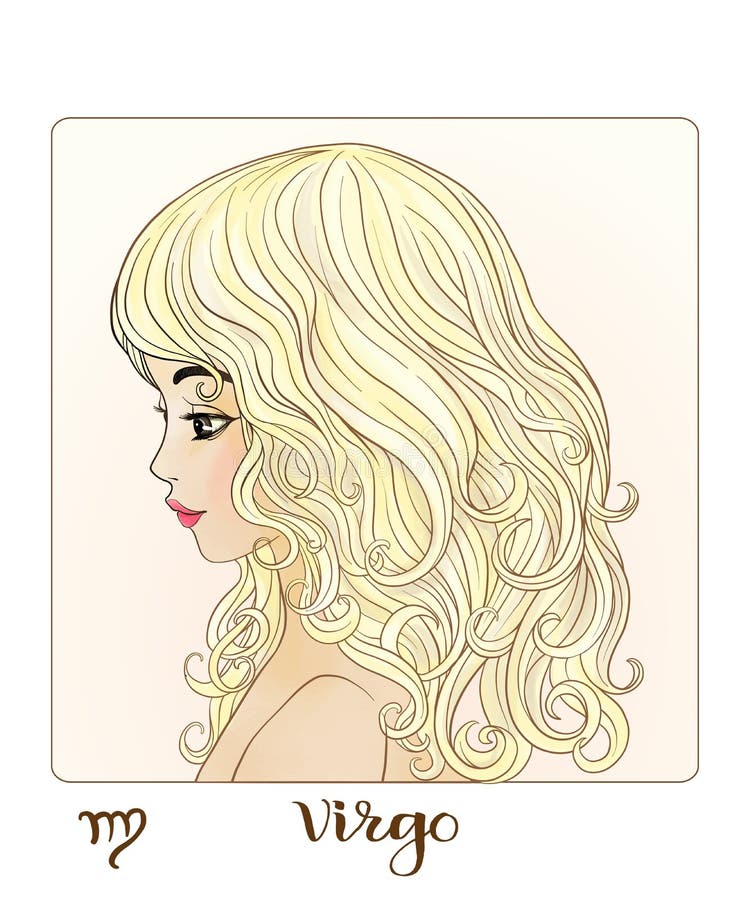 vierge Une jeune belle fille sous forme d'un des signes du zodiaque illustration stock vierge Une jeune belle fille sous forme d'un des signes du zodiaque illustration stock