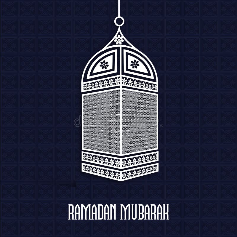 Viering van de maandramadan kareem van moslims de heilige met bloemenlamp stock illustratie Viering van de maandramadan kareem van moslims de heilige met bloemenlamp stock illustratie
