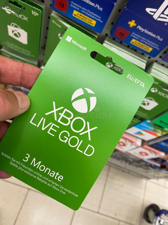 View On Xbox Live Gold Gift Voucher Card Hold By Hand In