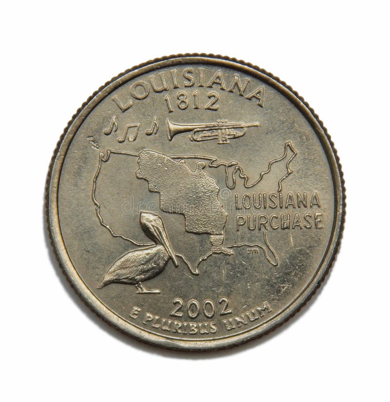 Vierteldollar US-Louisiana stockfotografie Vierteldollar US-Louisiana stockfotografie