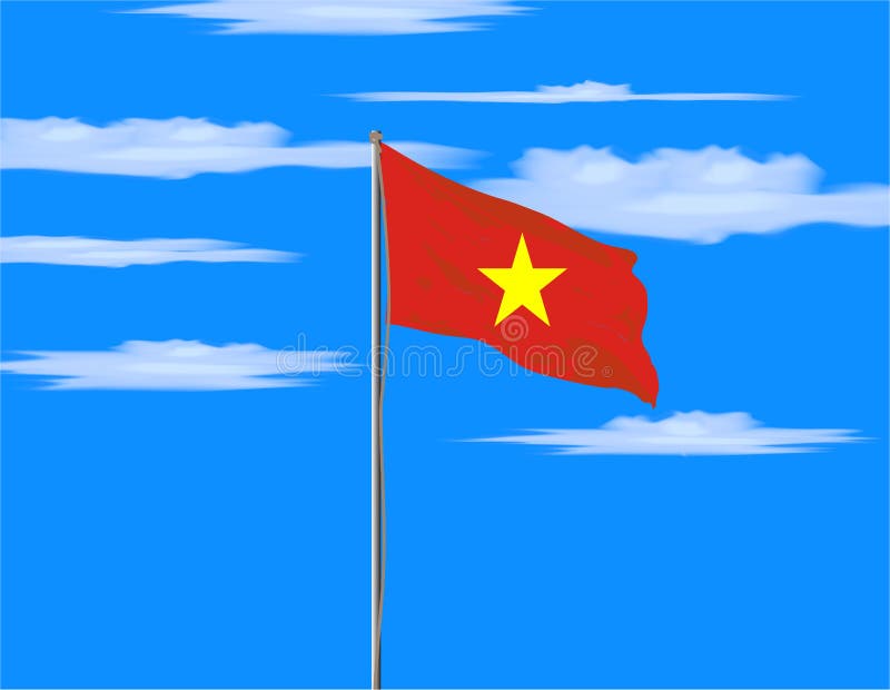 Vietnam Independent Day White Background En Yellow Star Flag on in ...