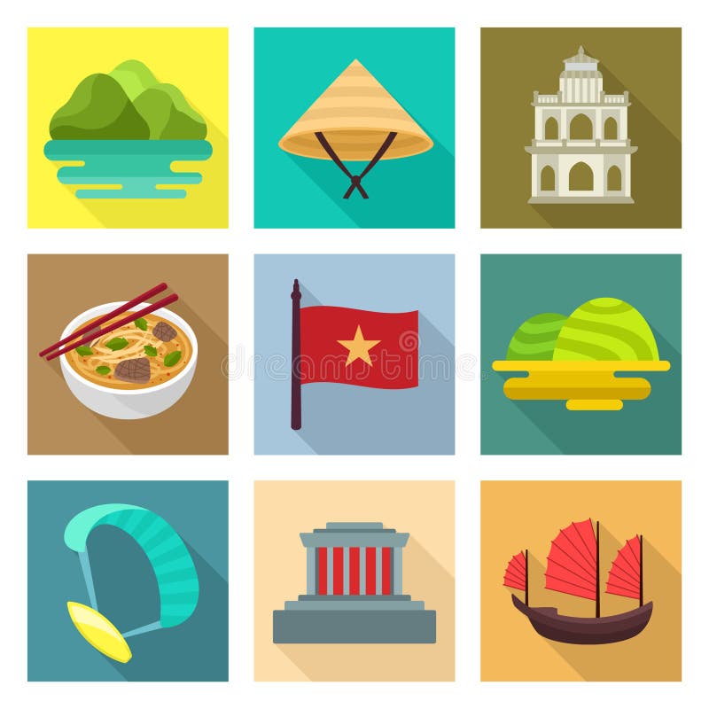 Vietnam loppsymboler royaltyfri illustrationer Vietnam loppsymboler royaltyfri illustrationer