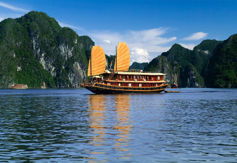 Vietnam sailboat stock photo. Image of sailing, idyllic 13487740