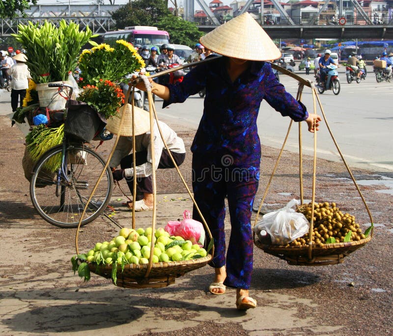 Vietnames för hanoi gatasäljare