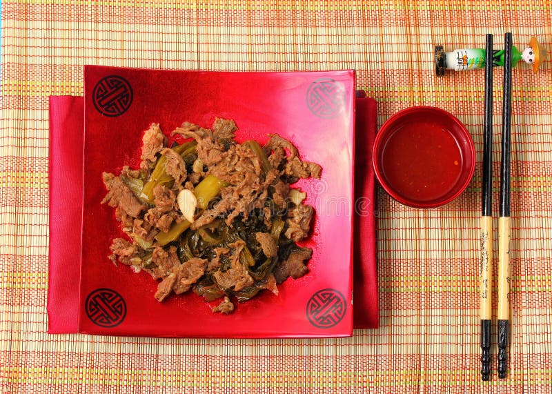 Vietnamese beef stir fry stock image. Image of herb, sauce - 55320251
