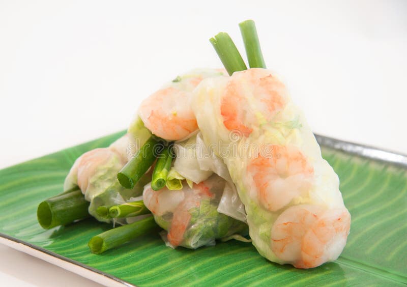 Fresh spring rolls. Food from Vietnamese recipe. Mint vietnamese stock images, royalty-free photos and pictures
