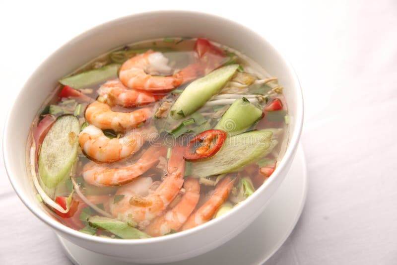 Vietnamesische süße und saure Suppe stockbild
