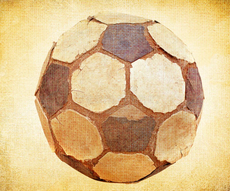 Vieux ballon de football illustration stock Vieux ballon de football illustration stock
